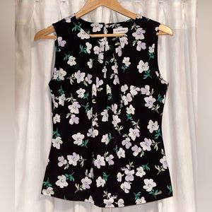 CALVIN KLEIN - Sleeveless Floral Blouse